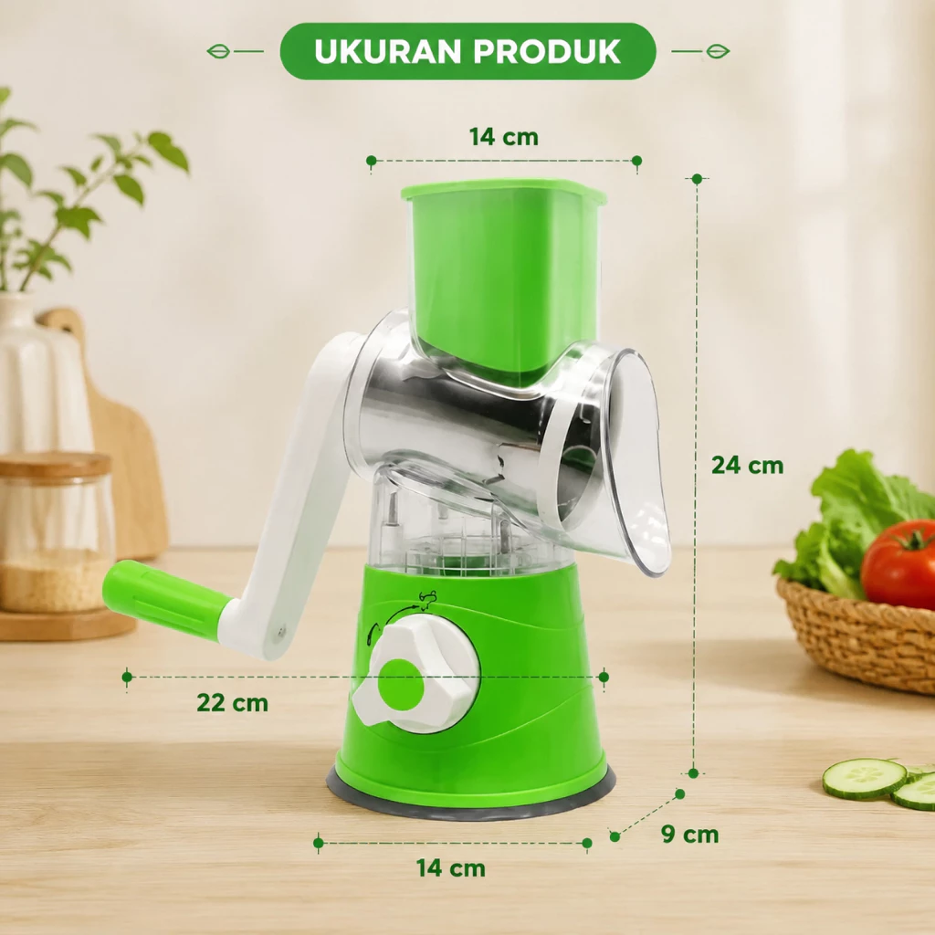 Pengiris Sayur Putar Sistem Putar