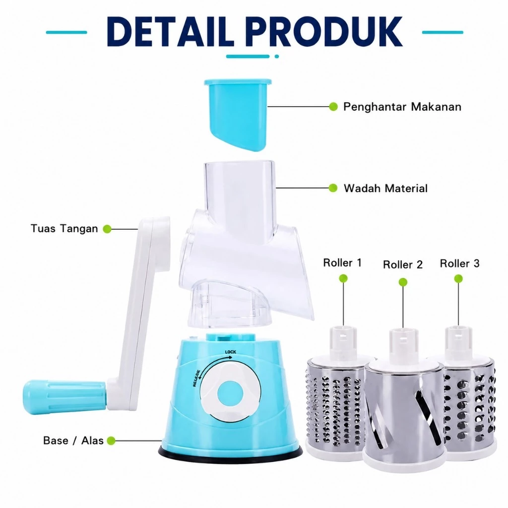 Pengiris Sayur Putar Alas Suction
