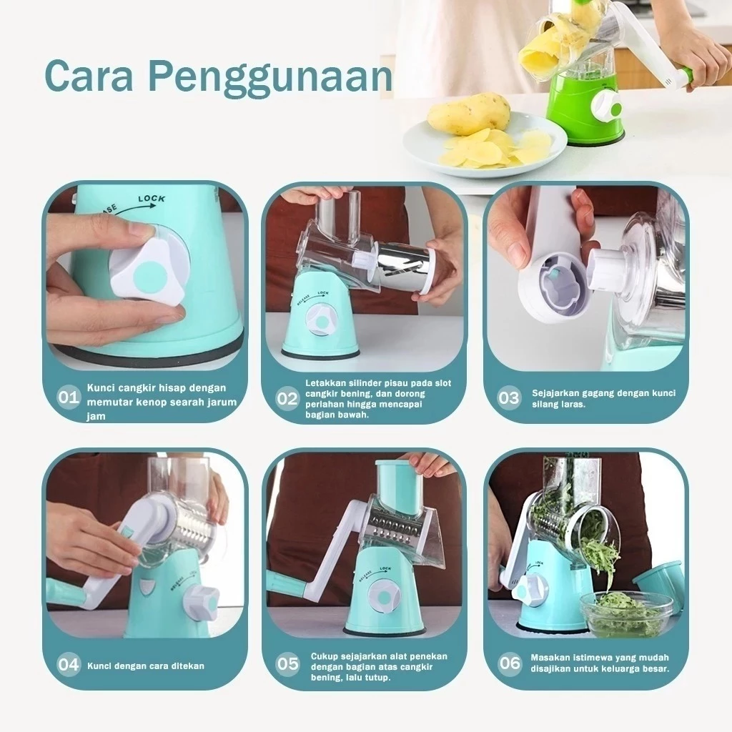 Pengiris Sayur Putar Detail